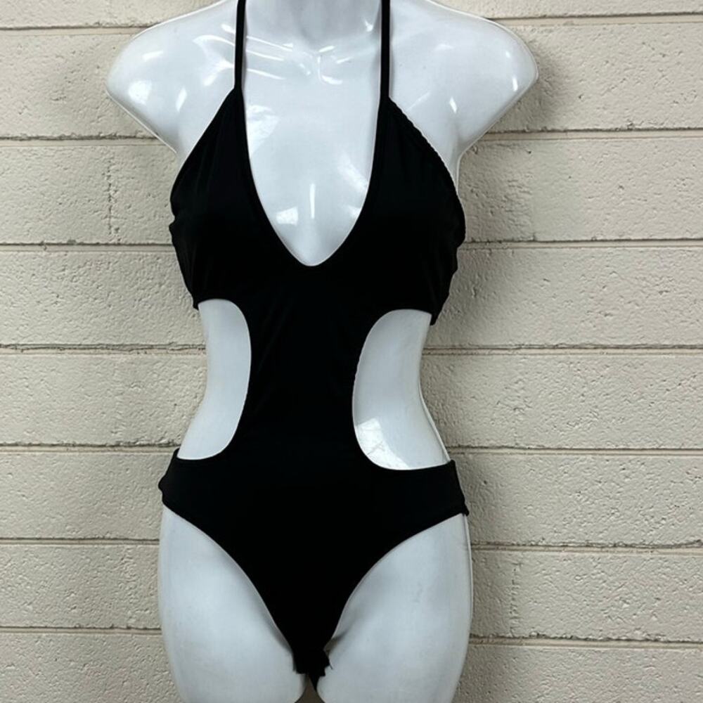Edikted Black Cut Out Bodysuit size S - Picture 7 of 8